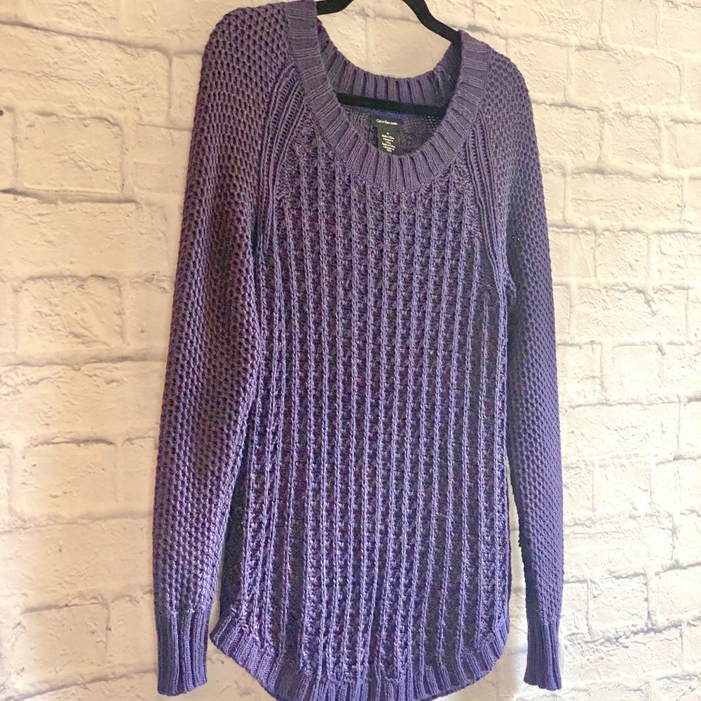 Calvin Klein Jeans Purple Sweater Medium